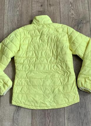 Курточка стёганная демисезонная лаймового цвета н&amp;м sport (швеция)3 фото