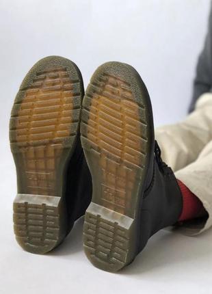 Ботинки сапоги dr. martens 1460 greasy black женские мужские5 фото