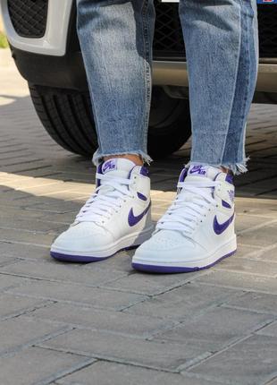 Кросівки nike air jordan 1 retro high court purple5 фото