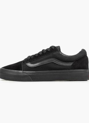 Кеды низкие мужские vans old skool черные, ванс олд скул, кроссовки вансы1 фото