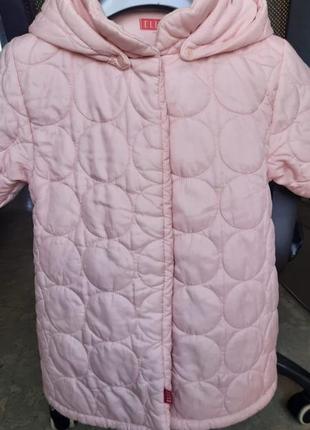 Ніжно рожеве пальто на флісі на дівчинку 5 років