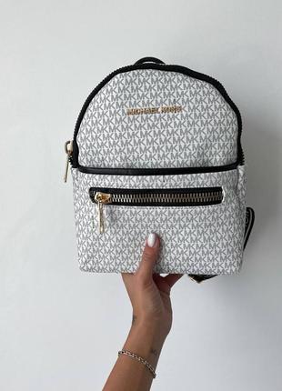 Жіночий рюкзак, білий, сірий (сумка, сумочка, портфель)