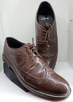 Туфлі черевики clarks броги оксфорди дербі шкіряні чоловічі інспектори мешти uk9|43 original