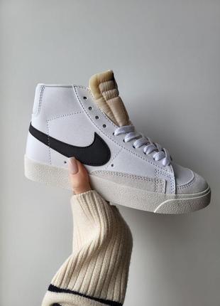 Женские высокие кожаные кеды nike blazer mid '77 🆕 найк блейзер мид
