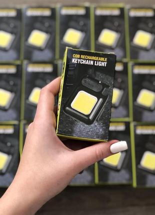 Світлодіодний міні ліхтар на магніті cob rechargeable keychain light