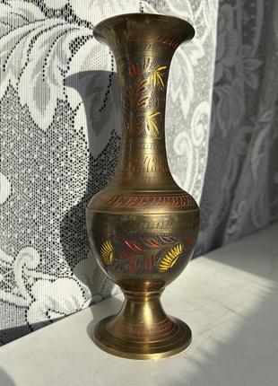 Ваза латунь,  handmade in india