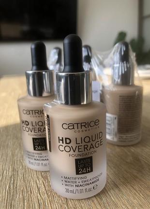 Тональный крем catrice hd liquid coverage foundation 0101 фото