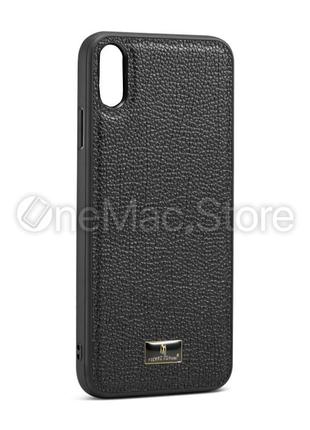 Чохол шкіряний fs для iphone xs (структура)