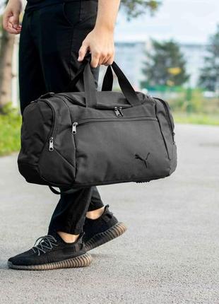 Мужская спортивная сумка дорожная  puma ta черная для поездок и тренировок вместительная на 36 литра5 фото