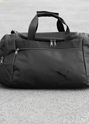 Мужская спортивная сумка дорожная  puma ta черная для поездок и тренировок вместительная на 36 литра6 фото