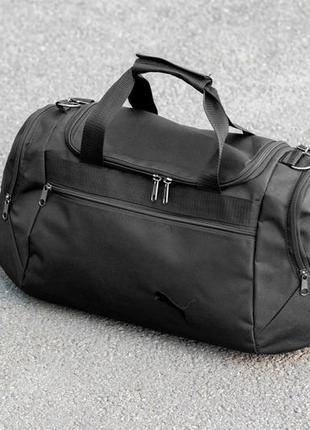 Мужская спортивная сумка дорожная  puma ta черная для поездок и тренировок вместительная на 36 литра4 фото