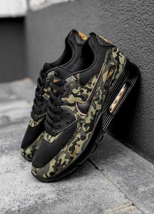 Демисезонные миллитары кроссовки nike air max 90 мужские камуфляжные кроссовки найк