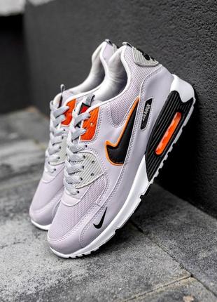 Демисезонное серое кроссовки nike air max 90 мужские серые кроссовки nike найк