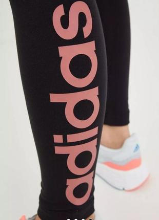 Черные эластичные лосины adidas/ черновые лосины adidas3 фото