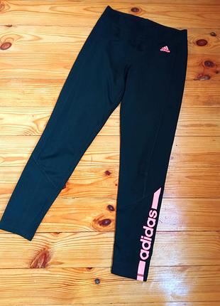 Черные эластичные лосины adidas/ черновые лосины adidas5 фото