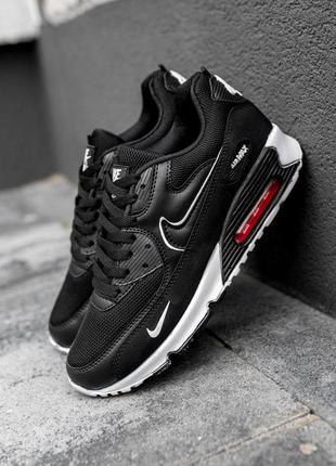 Демисезонные чёрные кроссовки nike air max 90 чоловічі кросівки найк аір макс 90