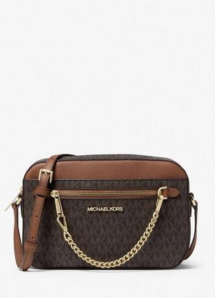 Сумка michael kors, jet set large logo crossbody bag 35s1gttc9b1 фото