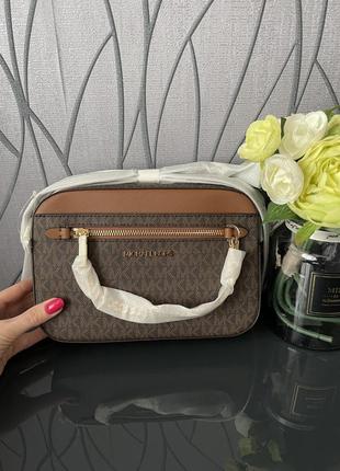 Сумка michael kors, jet set large logo crossbody bag 35s1gttc9b5 фото