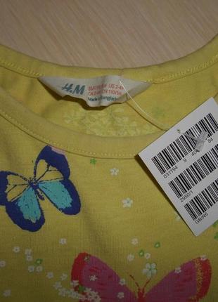 Платье, сарафан h&m трикотажное, 3-4 года, 98-104 см,оригинал4 фото