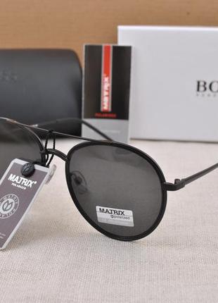 Фирменные солнцезащитные круглые мужские очки matrix polarized mt84056 фото