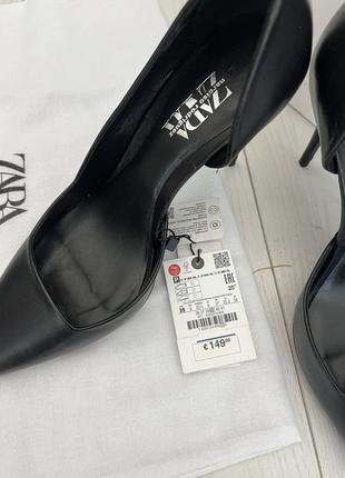 Zara черные классические туфли-ладочки, 392 фото
