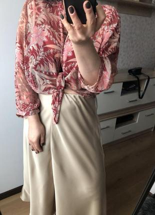 Шифонова блузка, кольорова7 фото