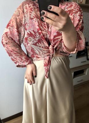 Шифонова блузка, кольорова8 фото