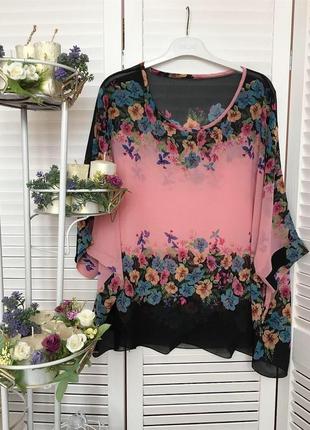 Легкая блуза с цветами