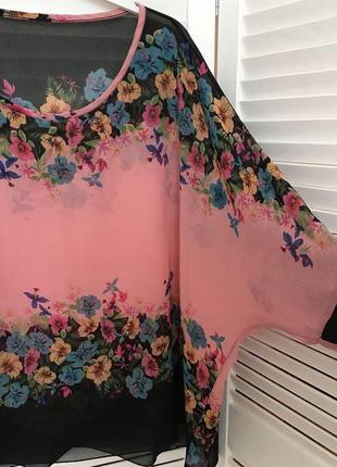 Легкая блуза с цветами2 фото