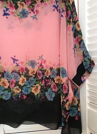 Легкая блуза с цветами3 фото