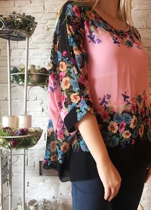 Легкая блуза с цветами4 фото