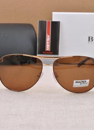 Фирменные солнцезащитные мужские очки matrix polarized mt8480 капля авиатор3 фото