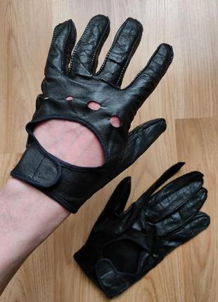 Автоперчатки шкіряні водійські рукавички для водіння авто рукавиці м racing team