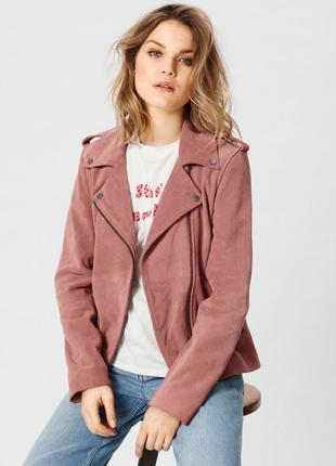 Фирменная замшевая косуха moss copenhagen msch jaky suede jacket