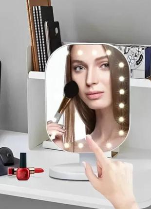 Зеркало для макияжа с led-подсветкой cosmetie mirror hh071 20led dl133 tis