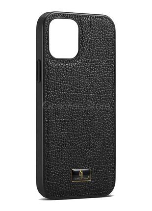 Чохол шкіряний fs для iPhone 14 pro max рожевий (структура)