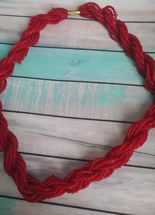 Ожерелье бисер стеклянный винтаж