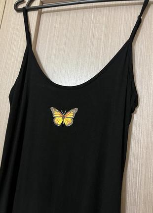 Хлопковое мини платье с бабочкой shein4 фото