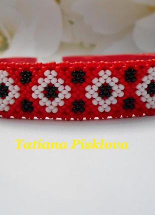 Гердан ленточный красный