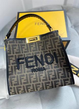 Сумка-шопер люкс у стилі fendi🖤🔝🖤