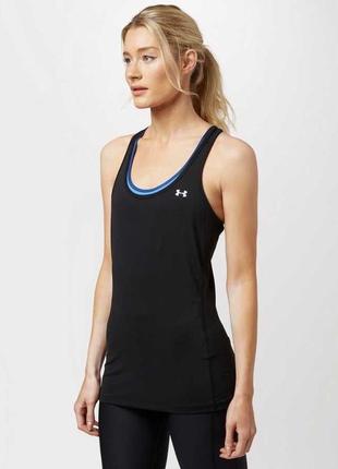 Черная майка борцовка в зал under armour