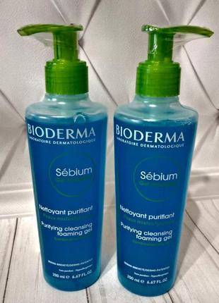 Очищаючий гель bioderma sebium gel moussant purifying and foaming gel1 фото
