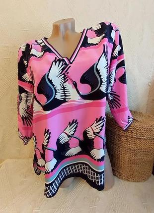 Блуза  с птицами