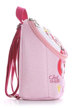 Розовый детский рюкзак с фламинго3 фото
