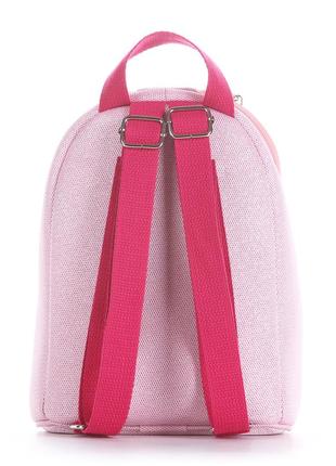 Розовый детский рюкзак с фламинго4 фото