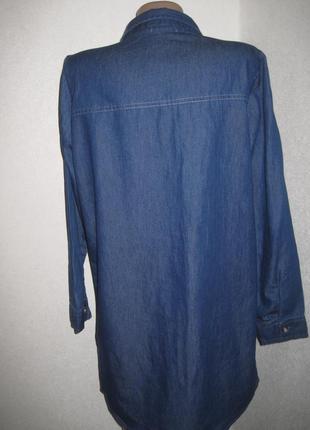 Джинсовое платье рубашка халат pep&co р-р122 фото