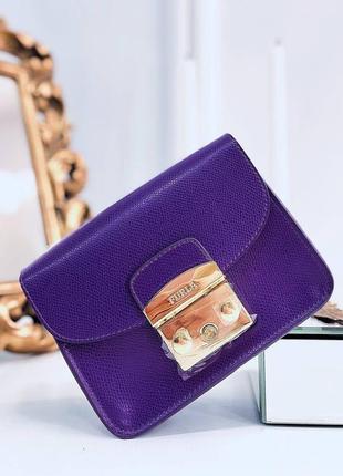 Сумка жіноча фіолетова у стилі furla