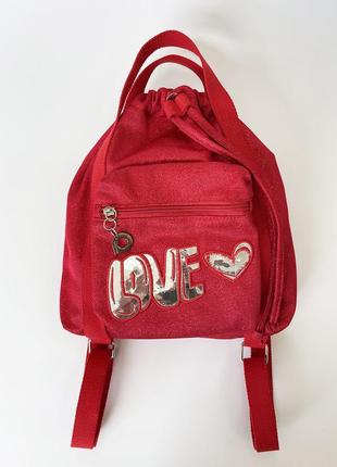 Сумка рюкзак для девушек блестящий2 фото