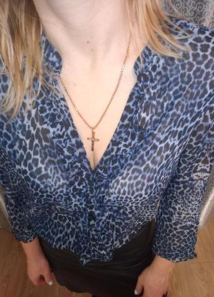 Тигрова блузка zara розмір s-m3 фото