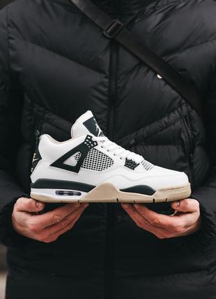 Мужские кроссовки nike air jordan 4 retro white beige 41-42-43-44-45-46